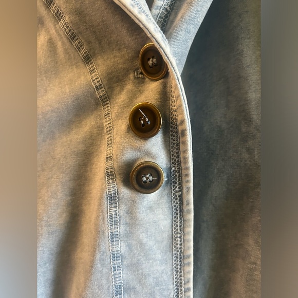 NEW TESTIMONY LOS ANGELES reba jacket blazer in Light Blue stretchy Small - Picture 7 of 7